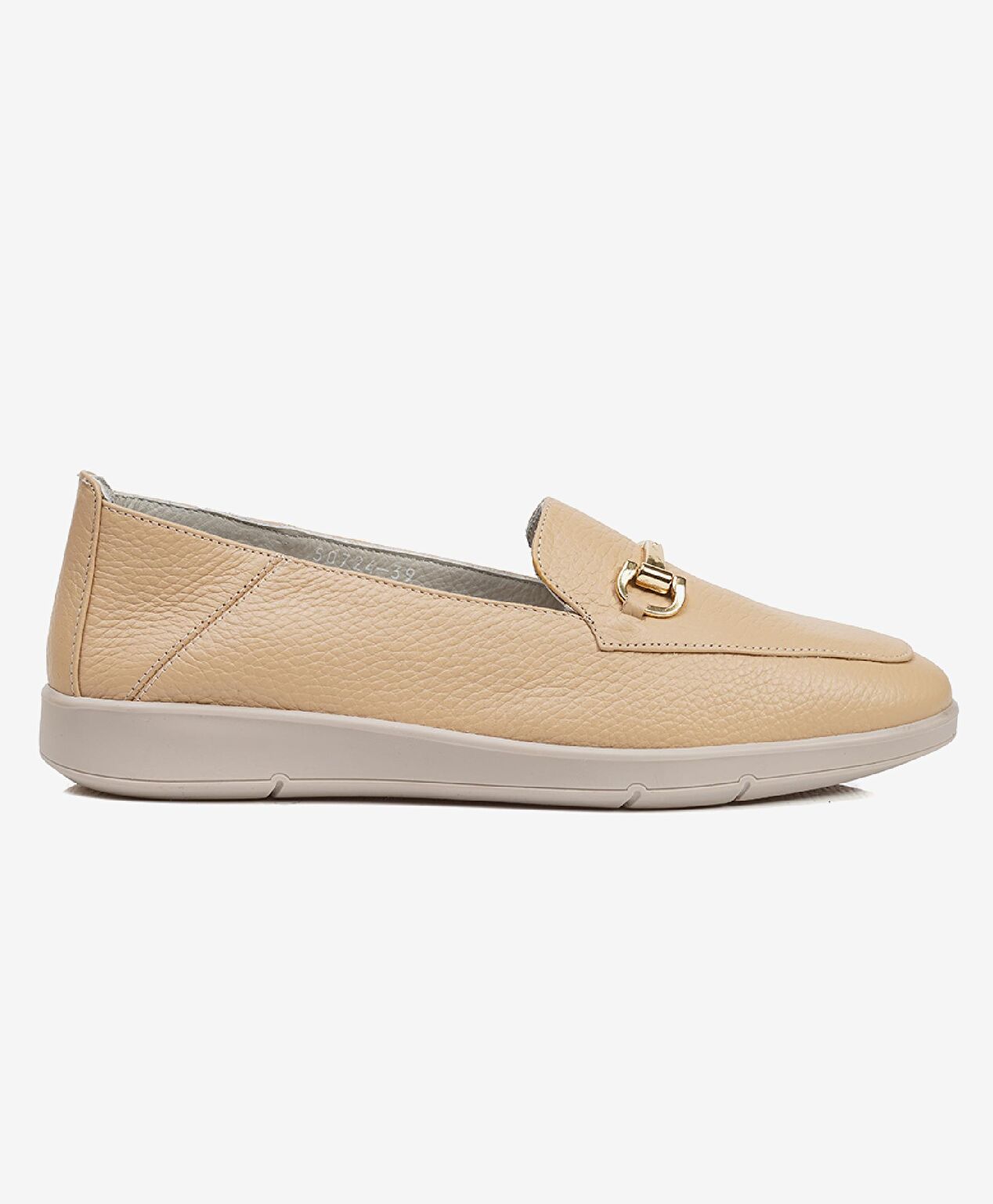 Kadın Vizon Hakiki Deri Loafer Ayakkabı - 1