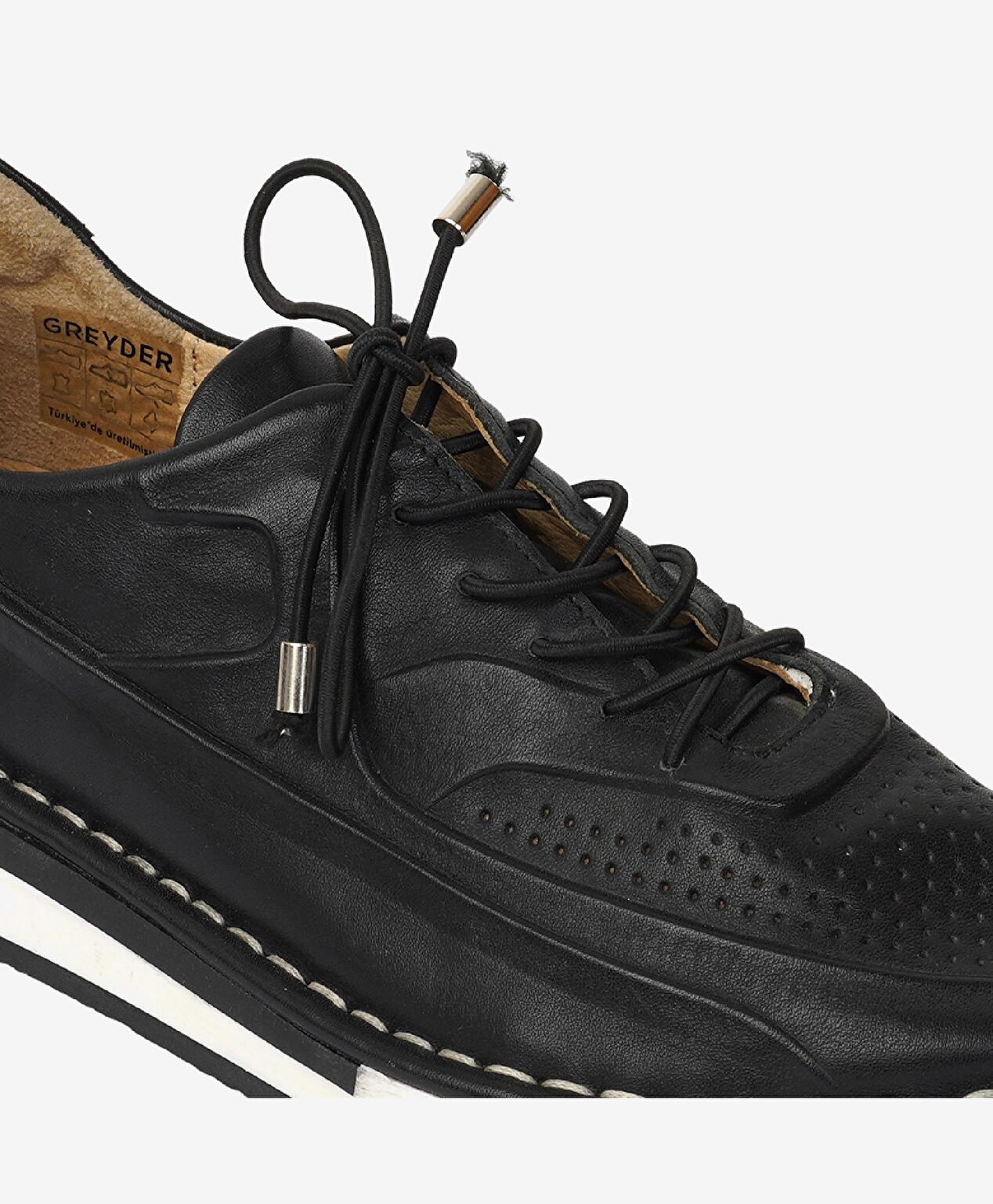 Kadın Siyah Hakiki Deri Casual Ayakkabı - 4