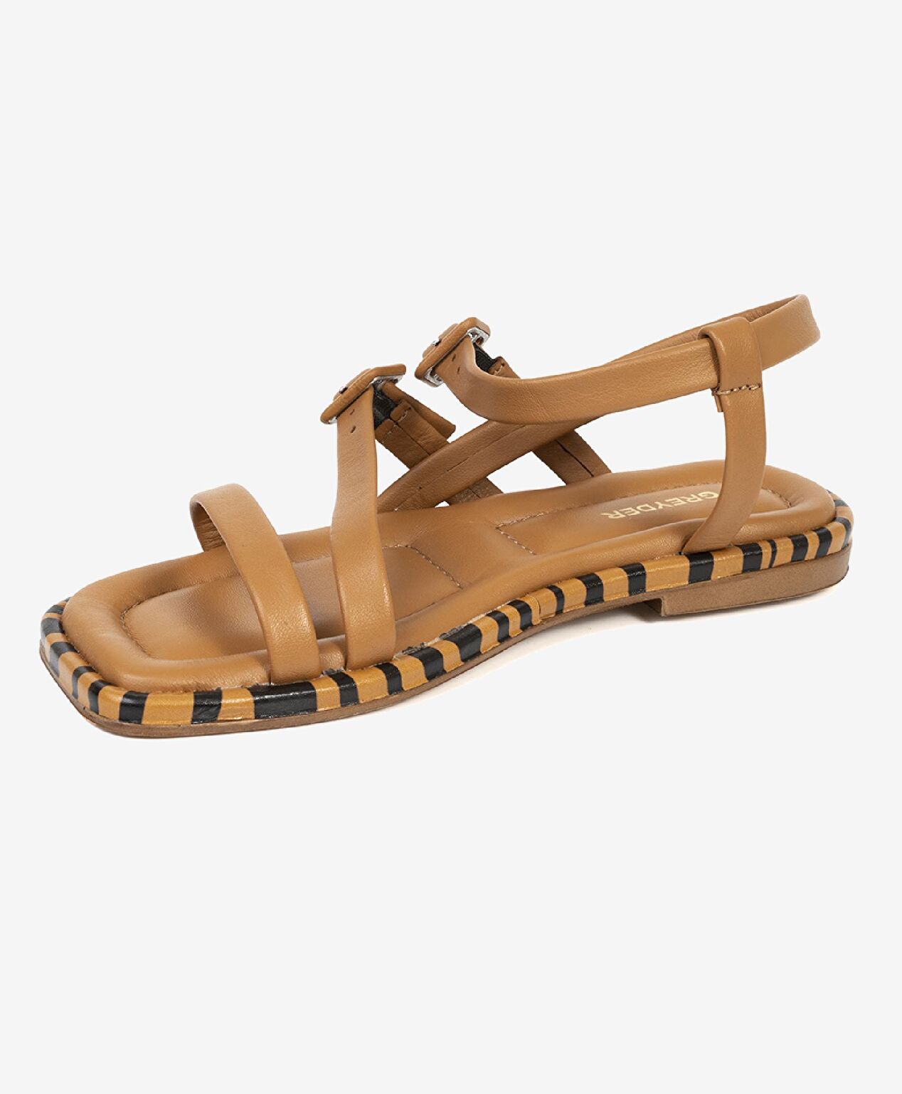 Kadın Taba Hakiki Deri Sandalet - 3