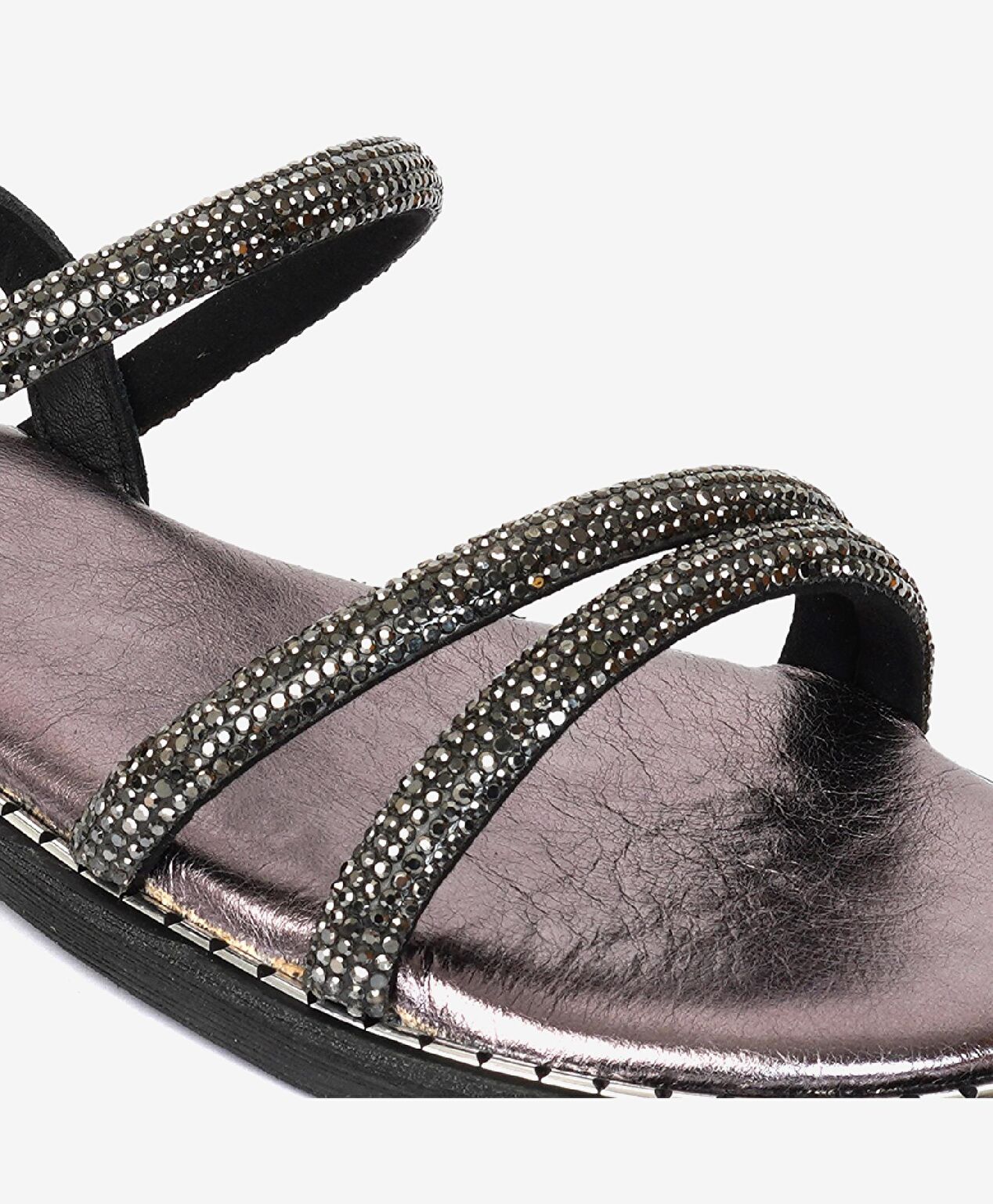 Kadın Siyah Hakiki Deri Sandalet - 4