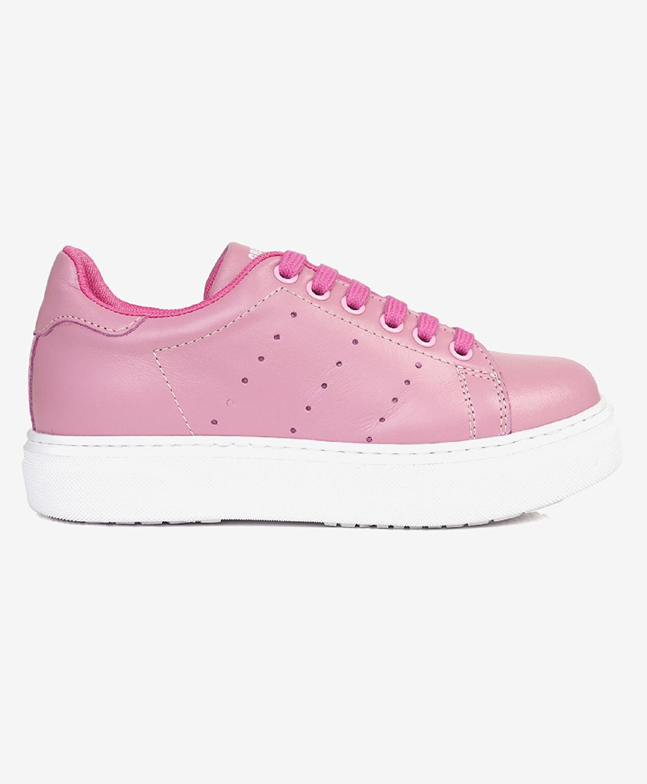 Çocuk Pembe Hakiki Deri Ayakkabı - 1