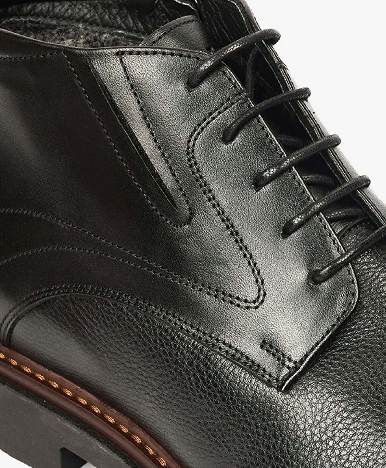 Erkek Siyah Hakiki Deri Klasik Bot - 4