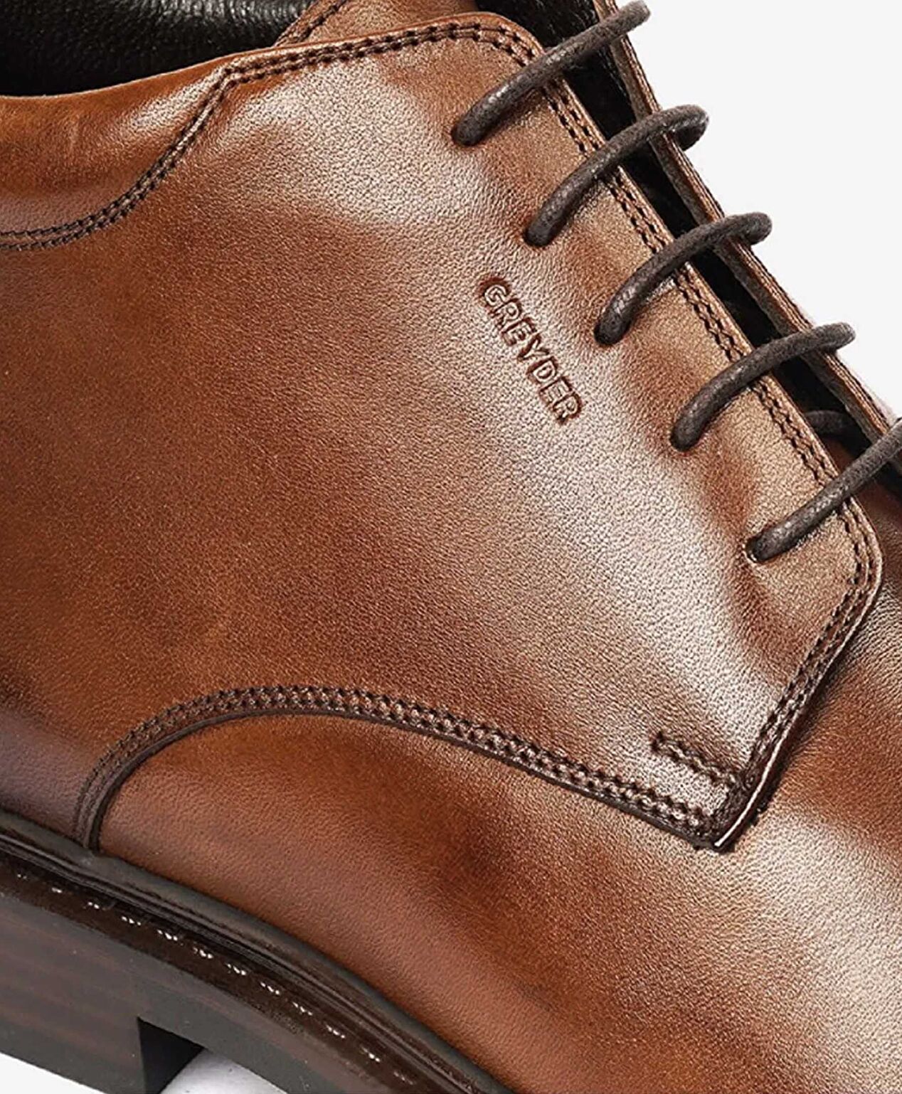 Erkek Kahverengi Hakiki Deri Termo Taban Klasik Bot - 4