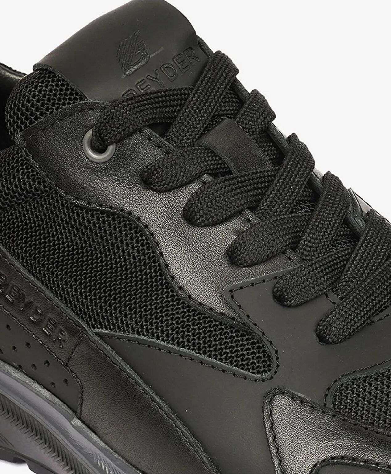 Erkek Siyah Hakiki Deri Spor Ayakkabı - 5