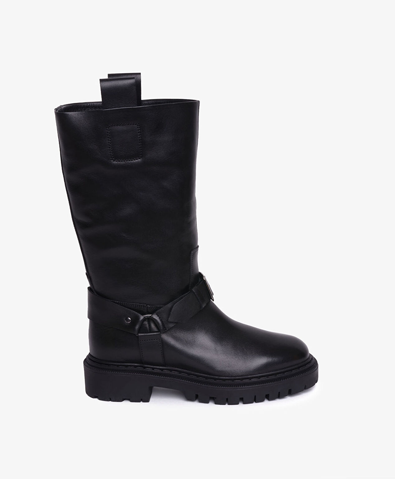 Kadın Siyah Hakiki Deri Topuklu Bot - 2