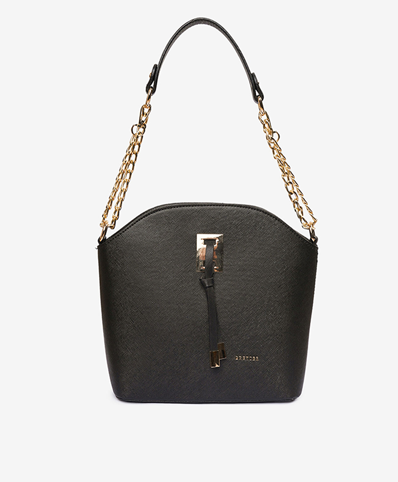 Kadın Siyah 3 Bölmeli Omuz Çantası - 1