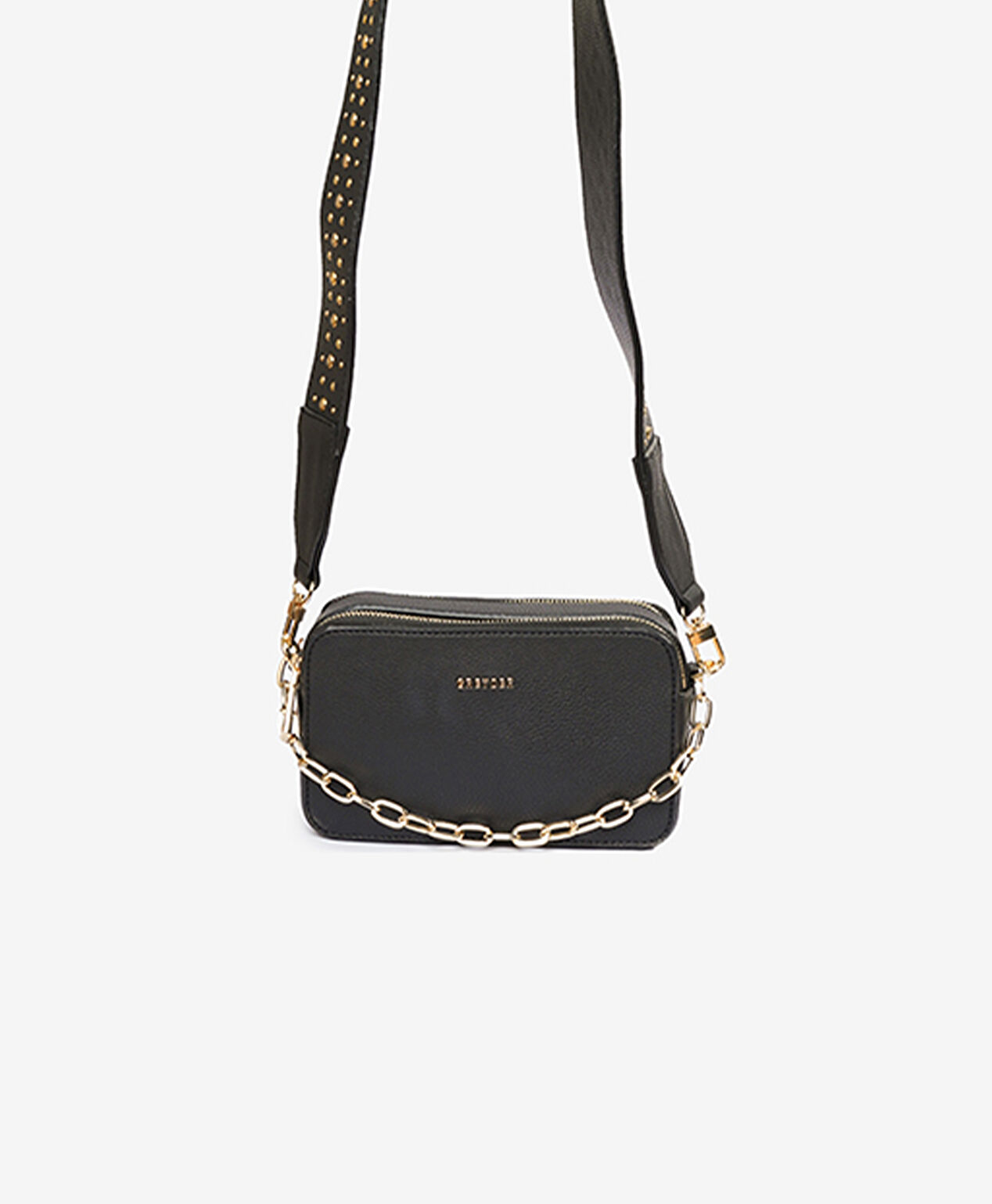 Kadın Siyah İki Bölmeli Omuz Çantası - 1