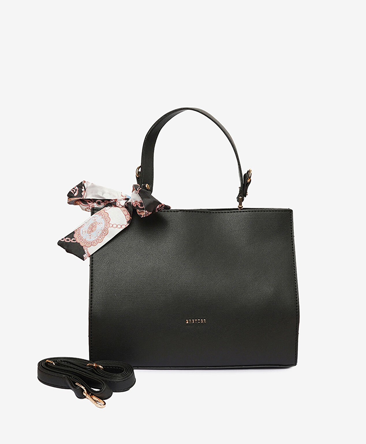 Kadın Siyah Mıknatıslı Kol Çantası - 1