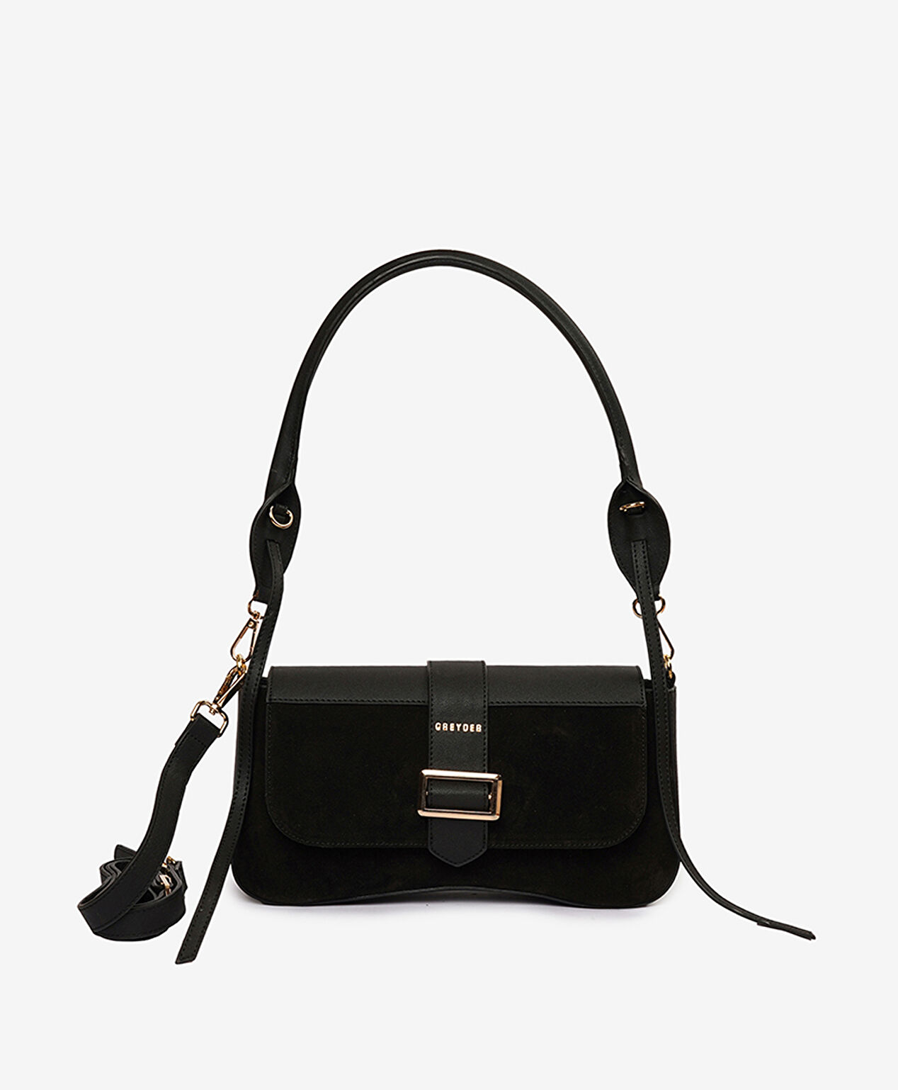 Kadın Siyah Mıknatıslı Omuz Çantası - 1