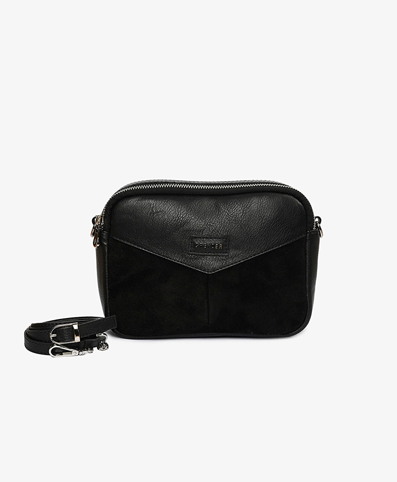 Kadın Siyah İki Bölmeli Omuz Çantası - 1