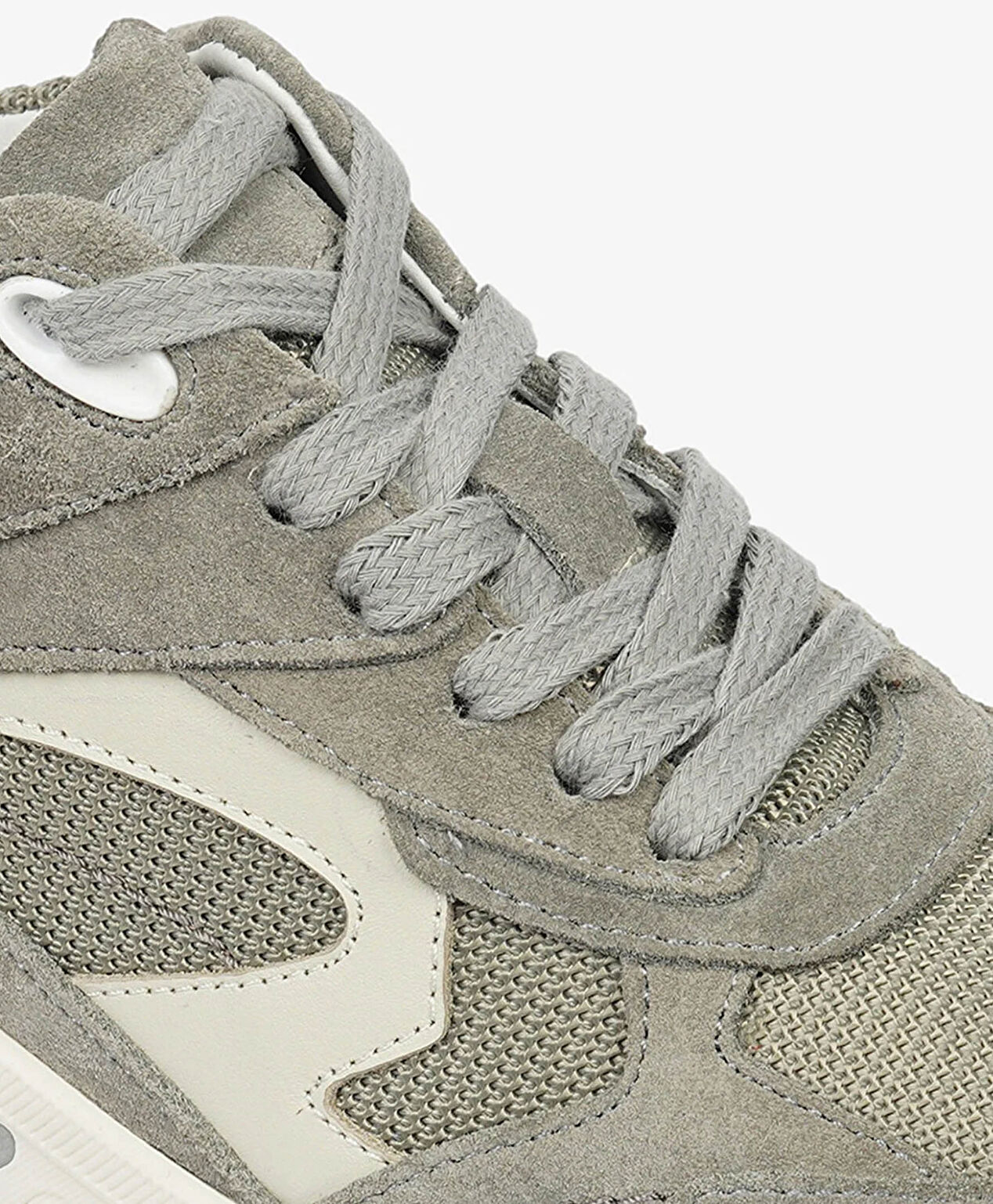 Kadın Gri Süet Hakiki Deri Sneaker Ayakkabı - 5