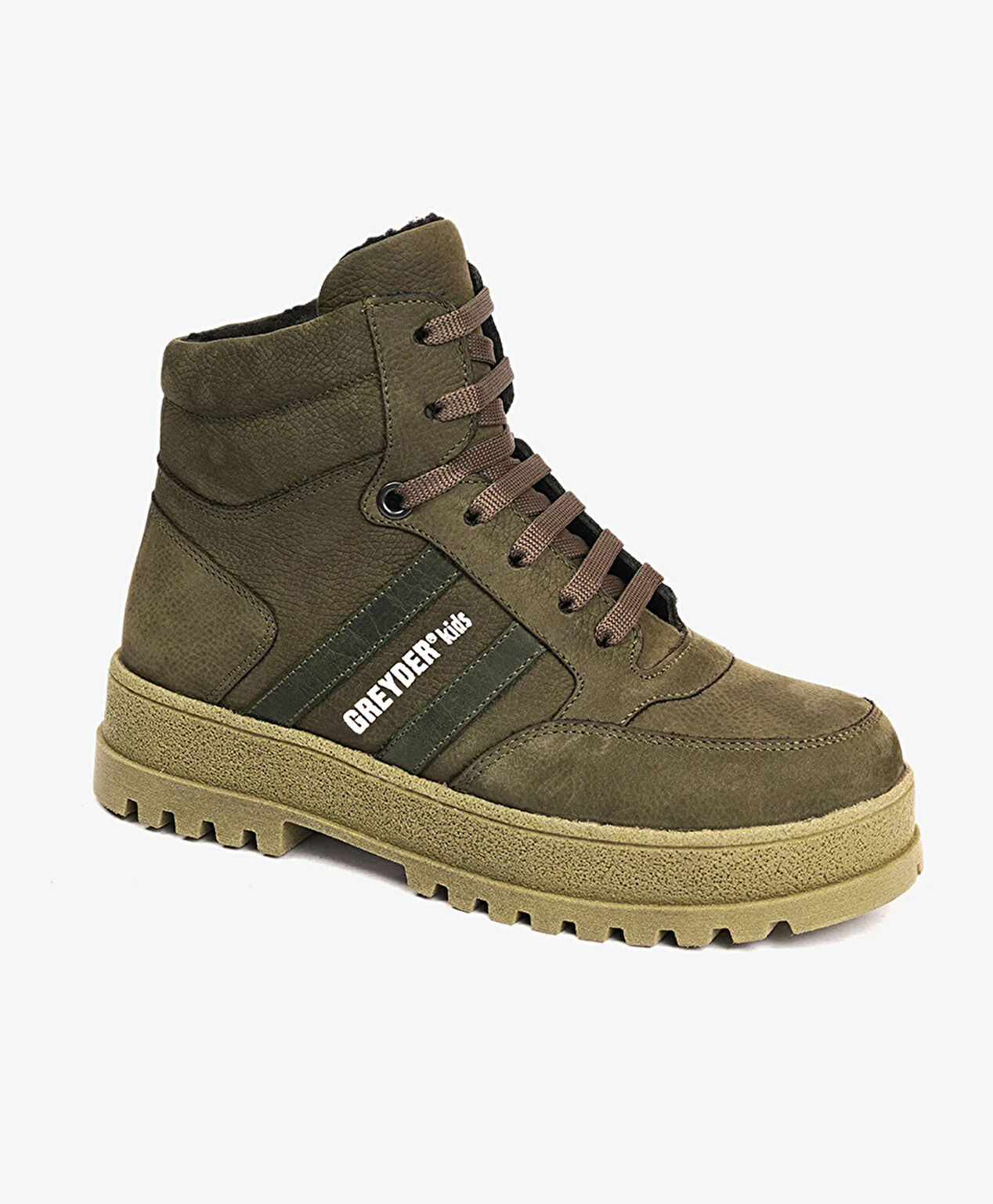 Erkek Çocuk Haki Hakiki Deri Bot - 2