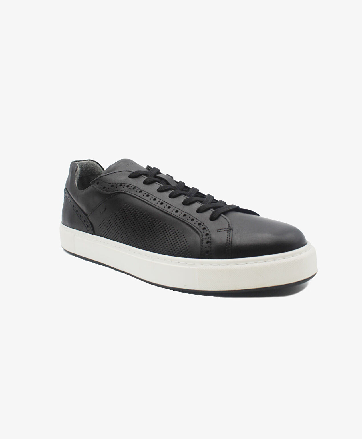 Erkek Siyah Hakiki Deri Sneaker Ayakkabı - 2