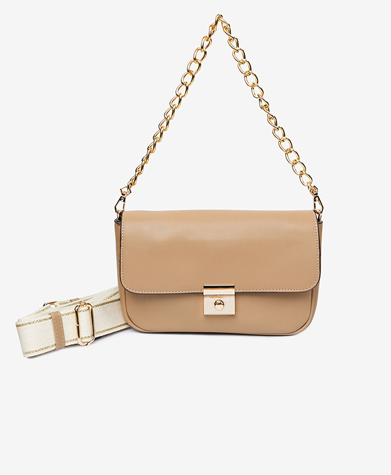 Kadın Vizon Tokalı Omuz Çantası - 1