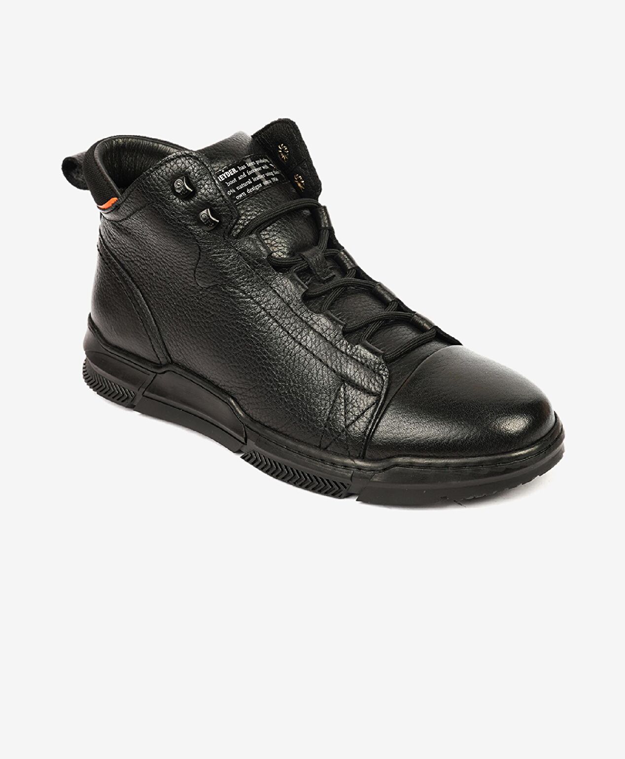 Erkek Siyah Hakiki Deri Casual Bot - 2