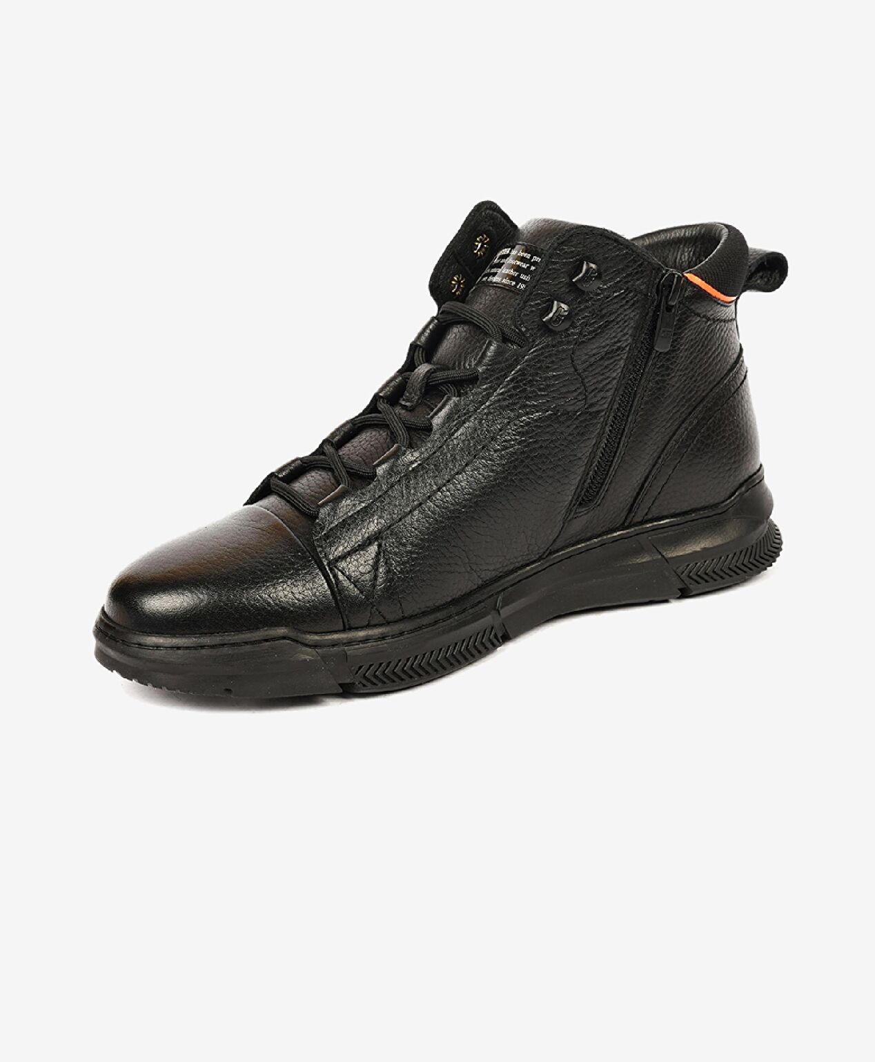 Erkek Siyah Hakiki Deri Casual Bot - 3