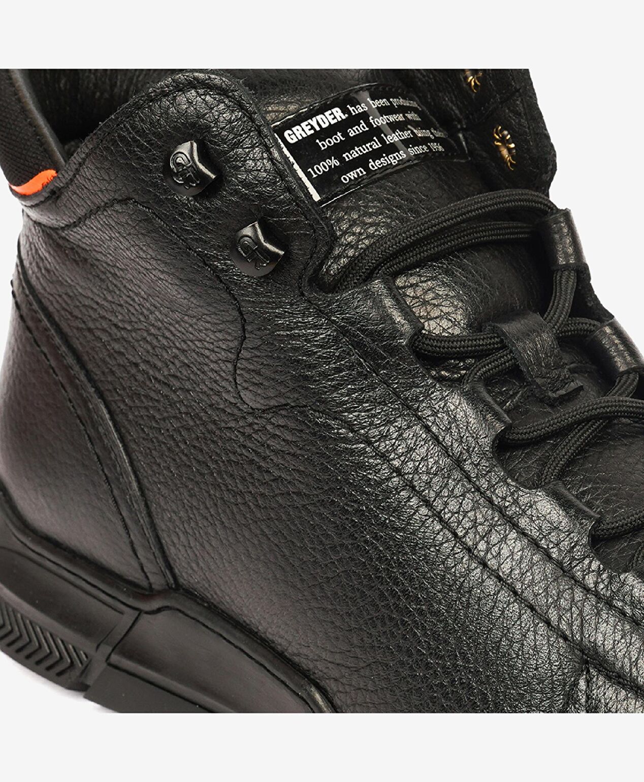 Erkek Siyah Hakiki Deri Casual Bot - 5