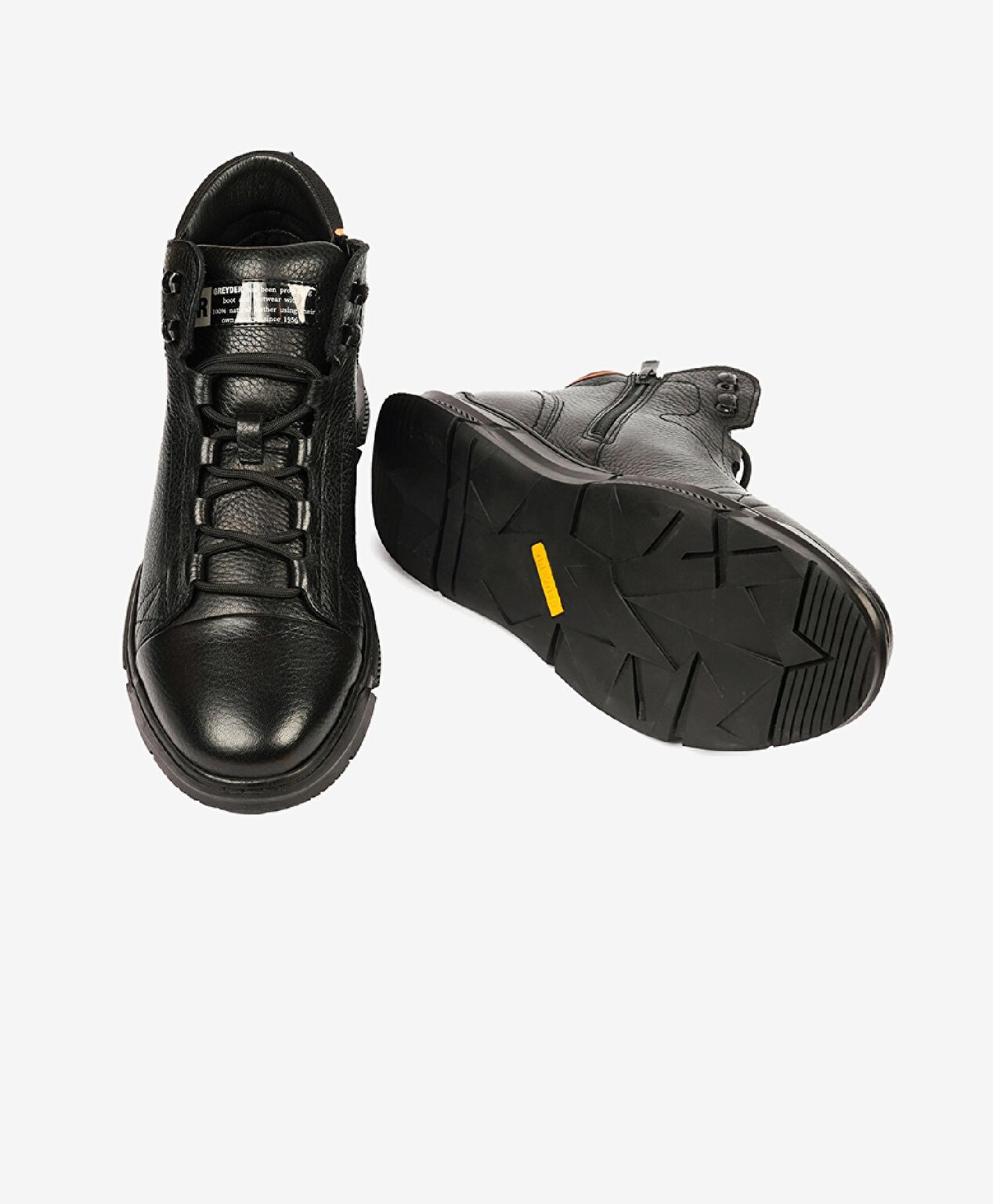 Erkek Siyah Hakiki Deri Casual Bot - 6