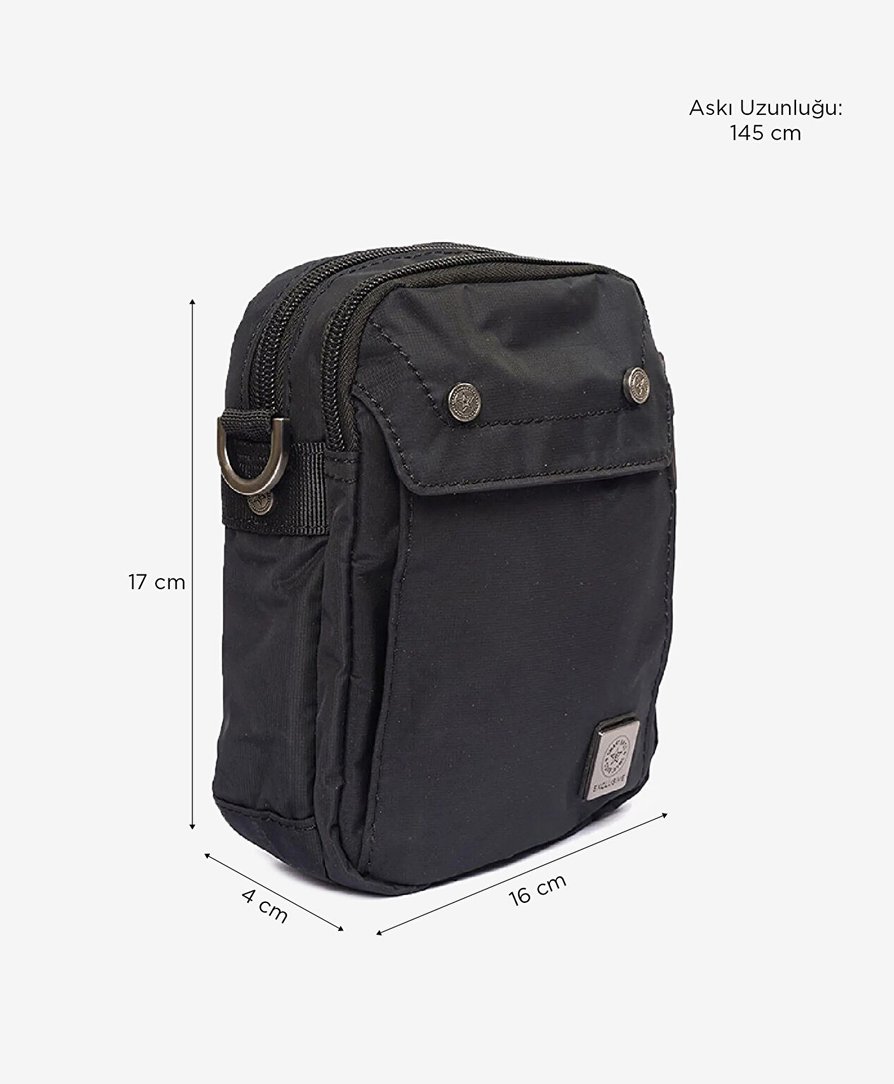 Erkek Siyah Çapraz Çanta - 6