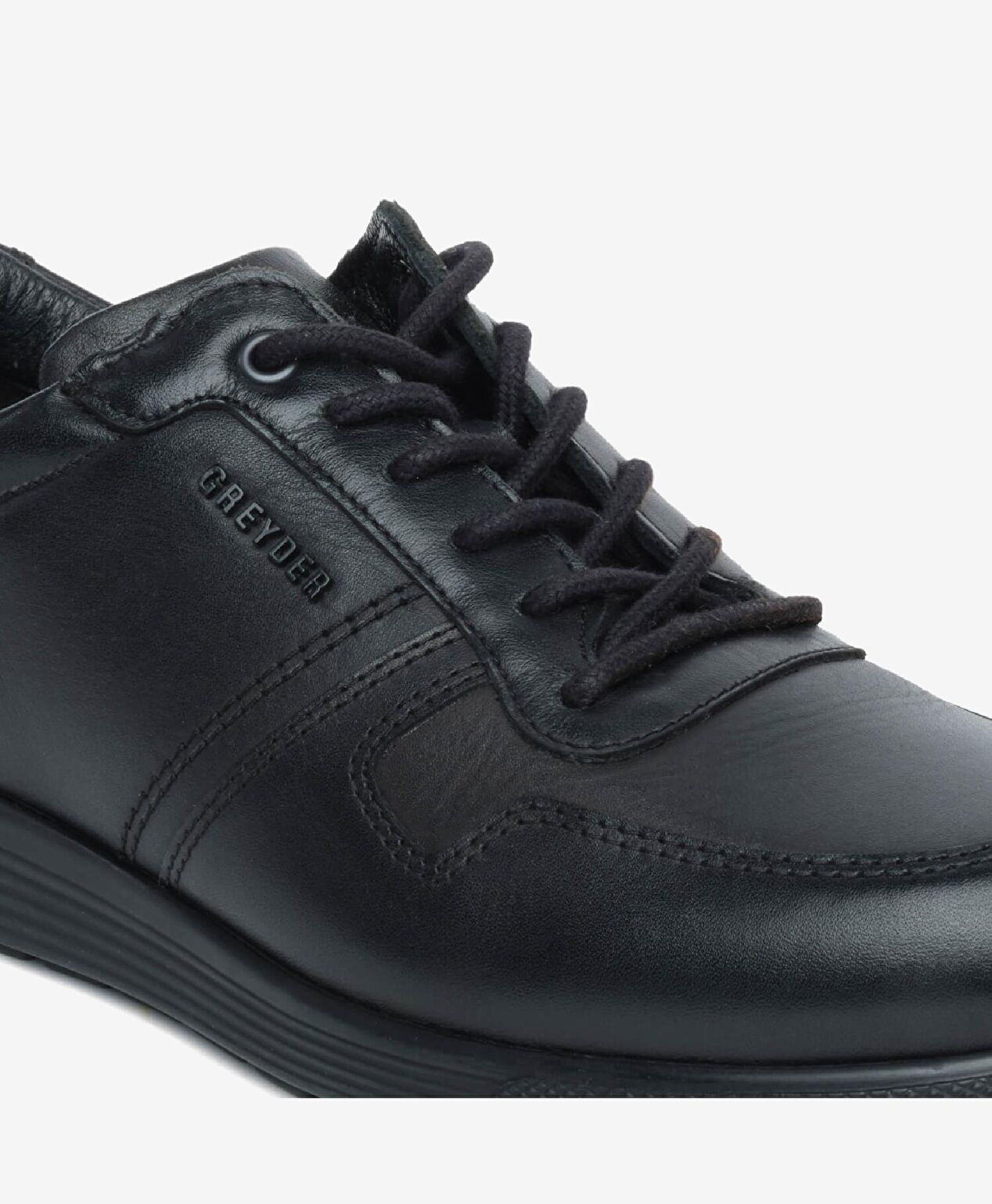 Erkek Mat Siyah Hakiki Deri Comfort Ayakkabı 4K1FA10201 - 5