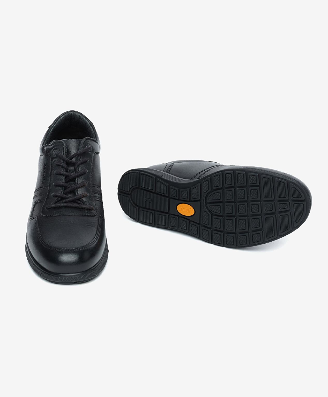 Erkek Mat Siyah Hakiki Deri Comfort Ayakkabı 4K1FA10201 - 6