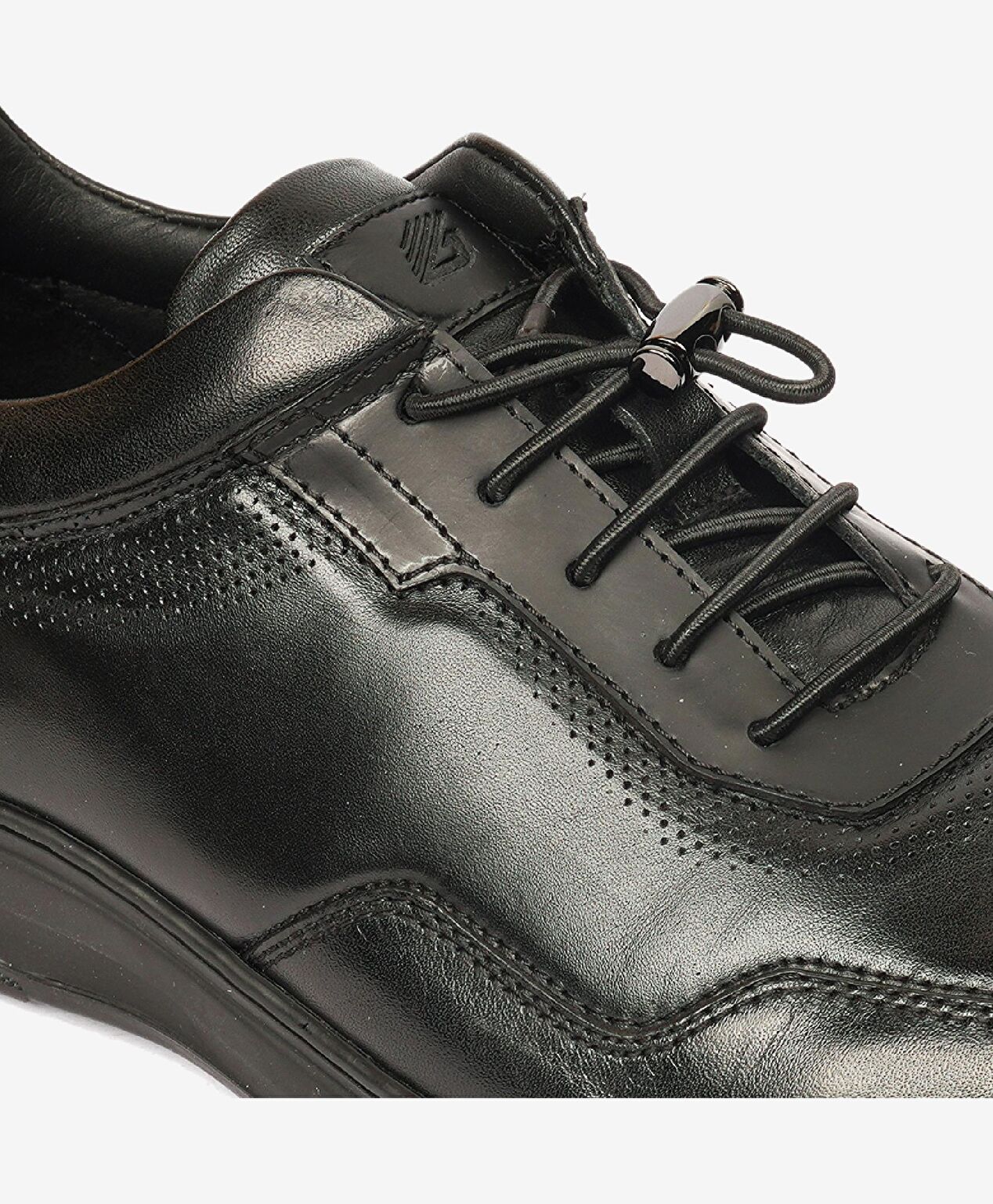 Erkek Siyah Hakiki Deri Comfort Ayakkabı - 5