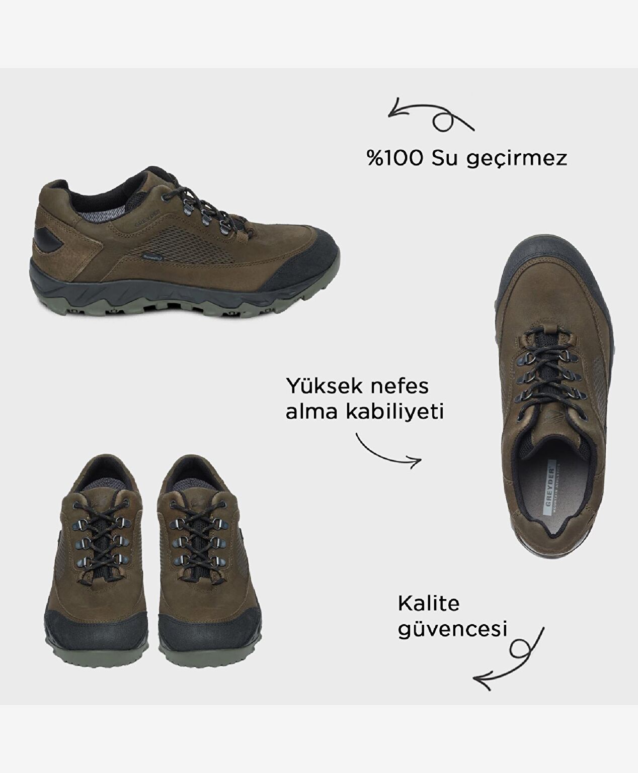 Haki Su Geçirmez Ayakkabı - 2
