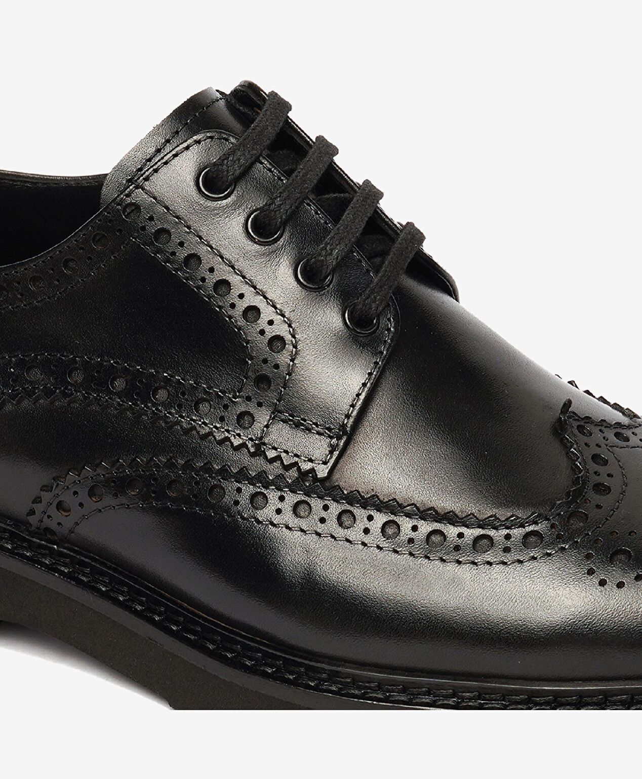 Erkek Siyah Hakiki Deri Klasik Ayakkabı - 5