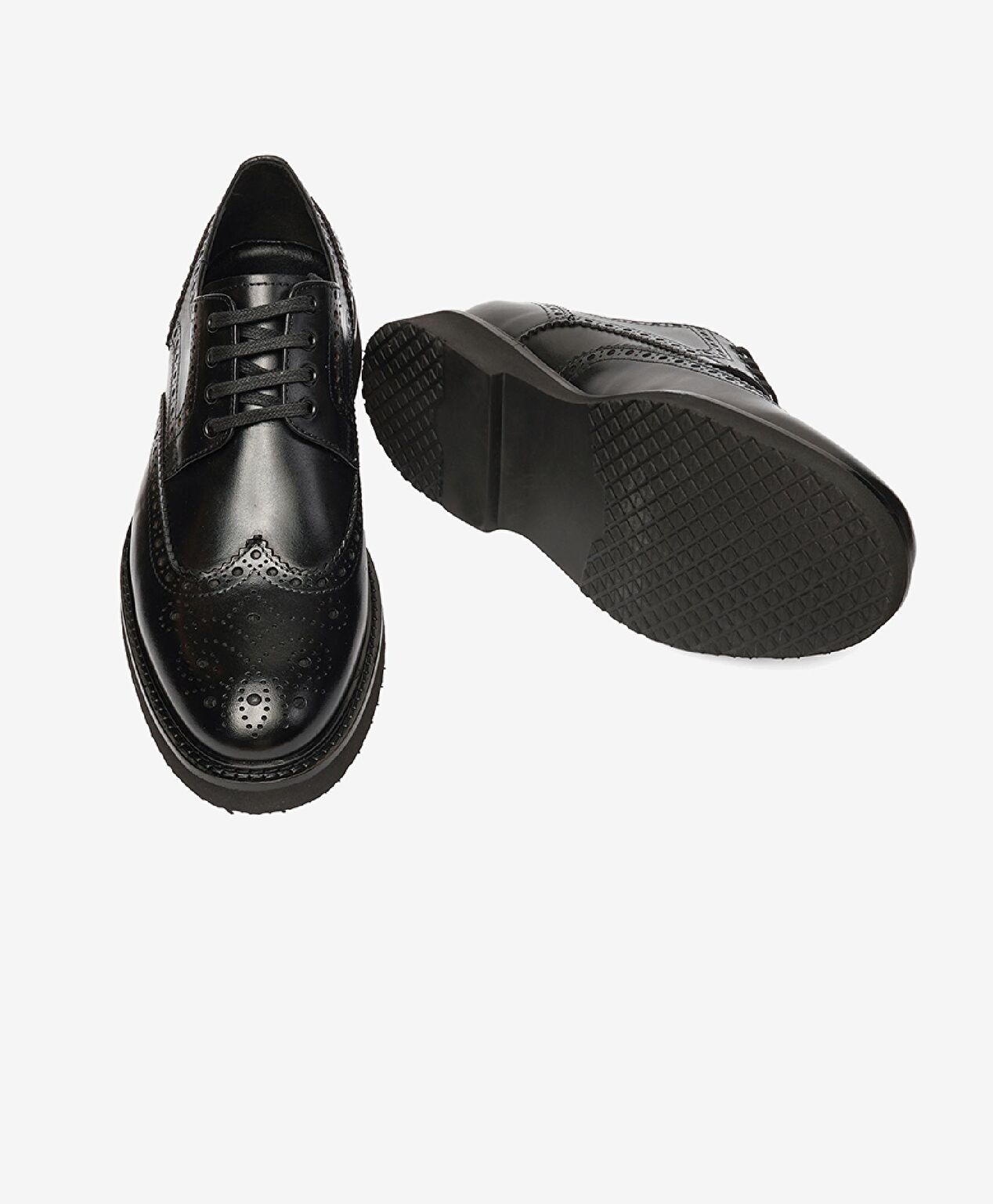 Erkek Siyah Hakiki Deri Klasik Ayakkabı - 6