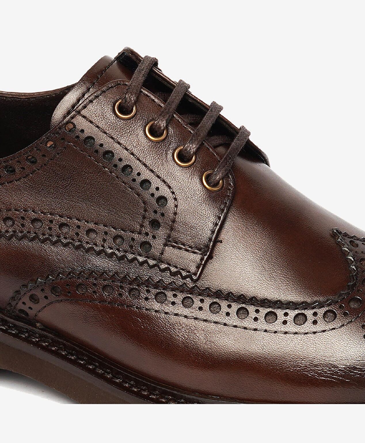 Erkek Kahverengi Hakiki Deri Klasik Ayakkabı - 5