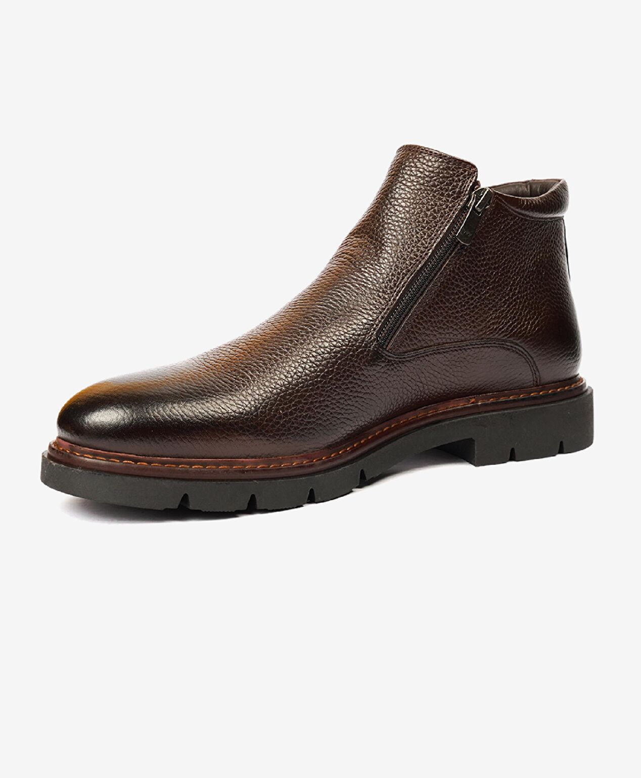 Erkek Kahverengi Hakiki Deri Klasik Bot - 3