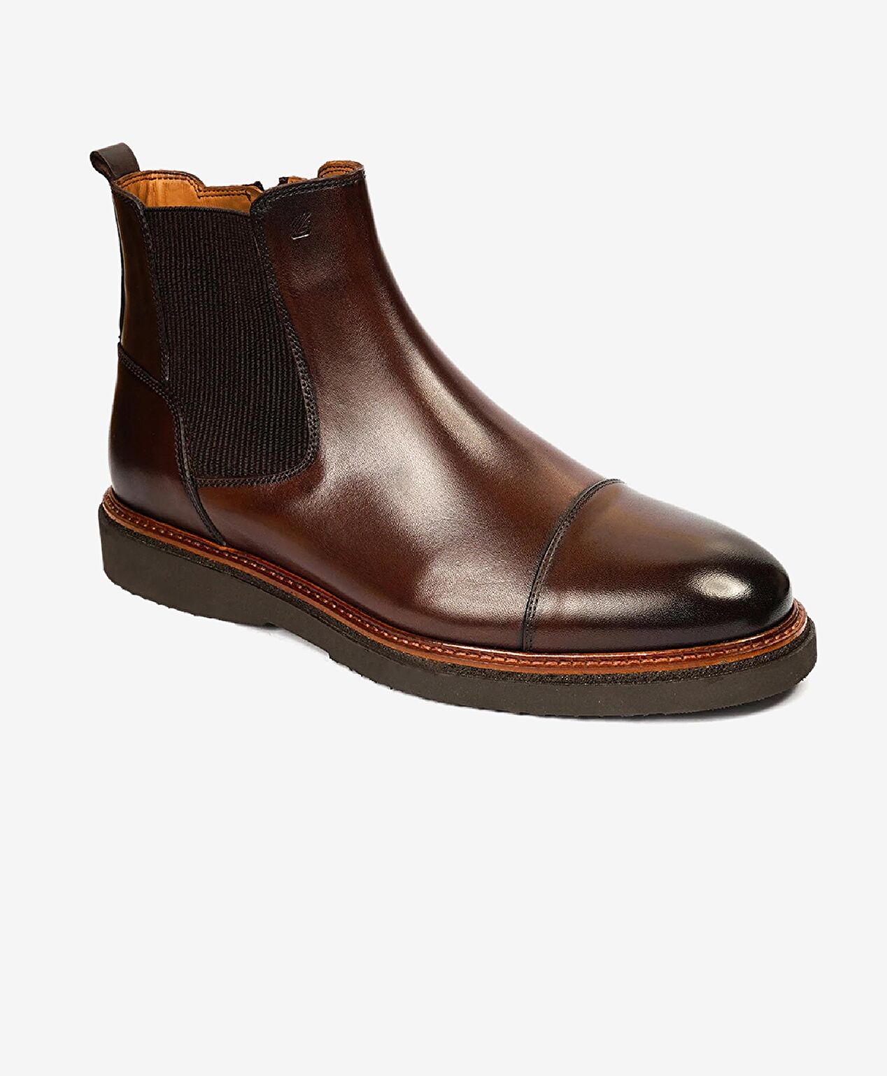 Erkek Kahverengi Hakiki Deri Klasik Bot - 2