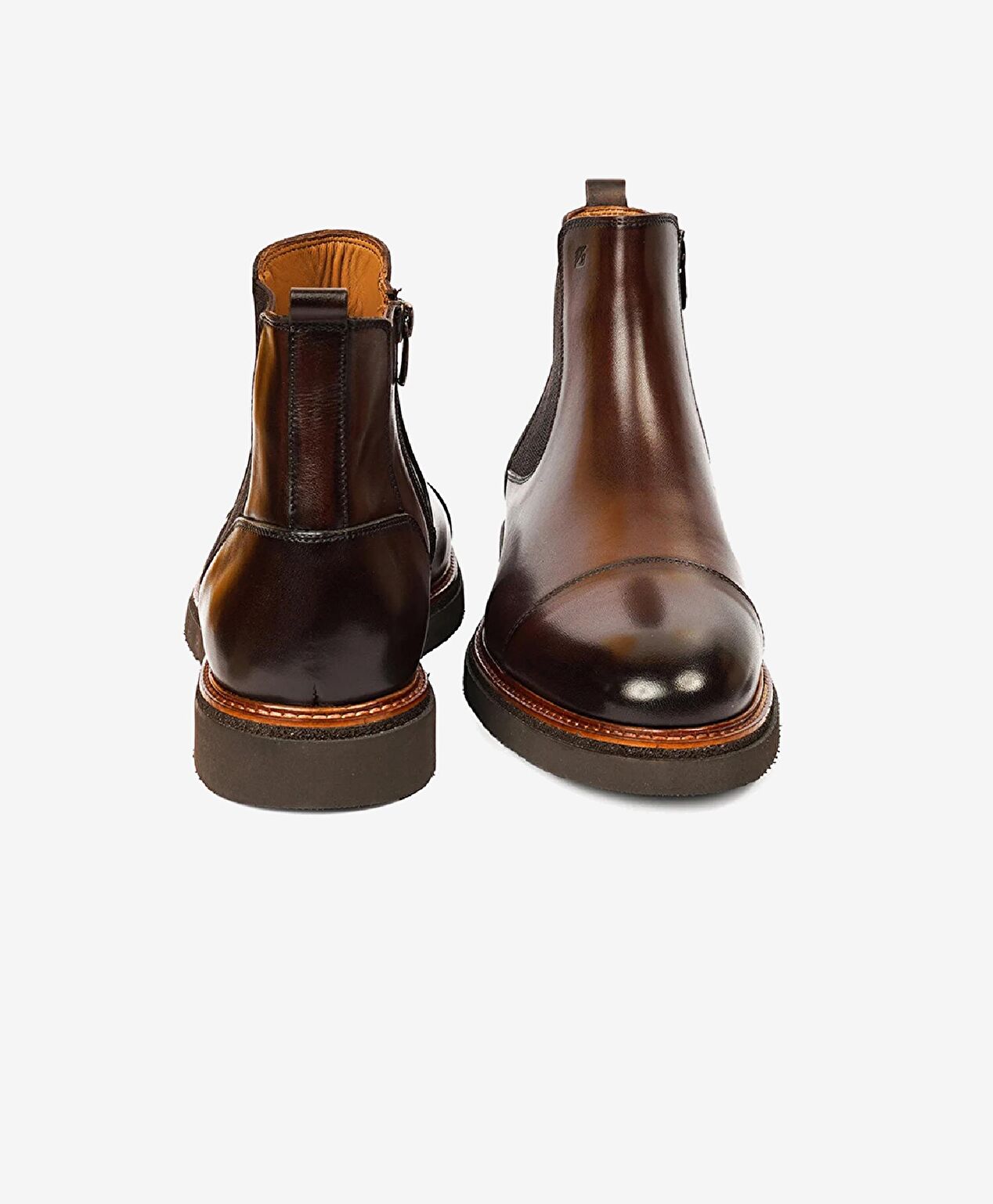 Erkek Kahverengi Hakiki Deri Klasik Bot - 7