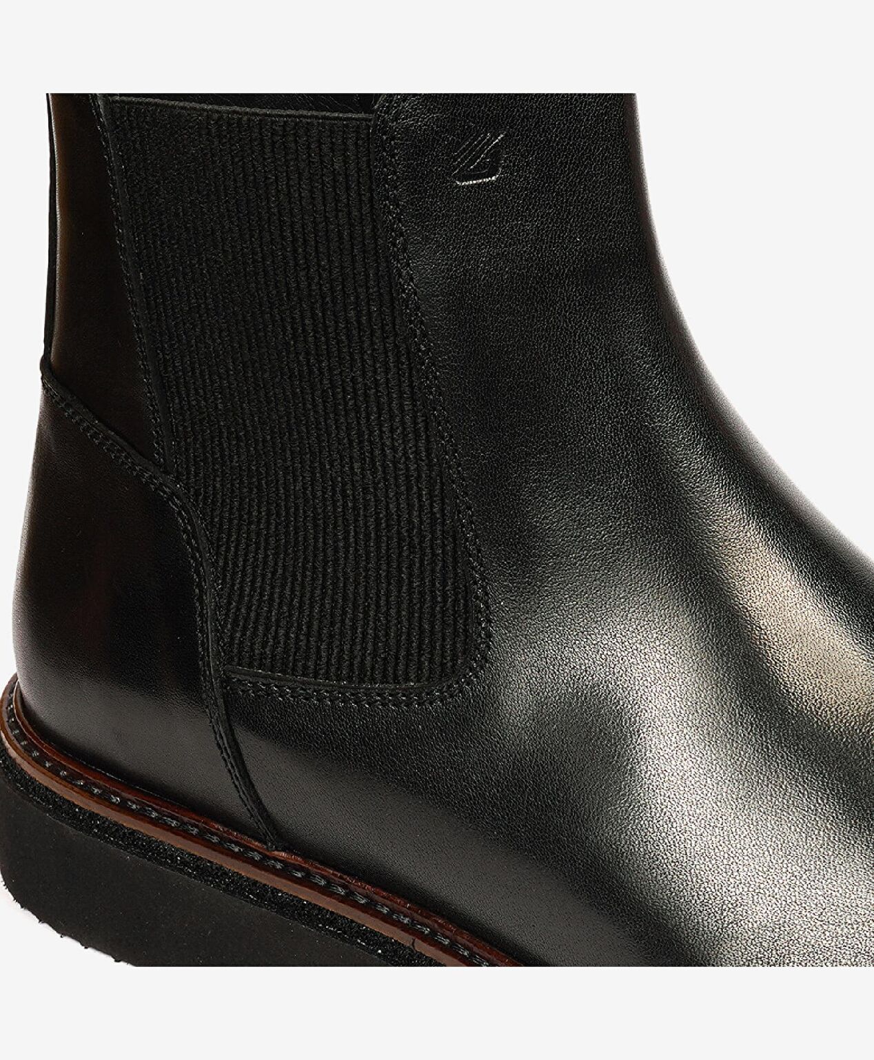 Erkek Siyah Hakiki Deri Chelsea Bot - 5