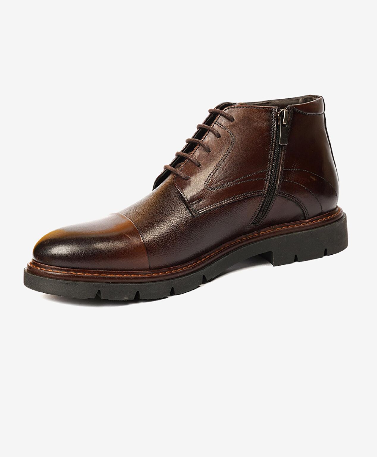 Erkek Kahverengi Hakiki Deri Klasik Bot - 3