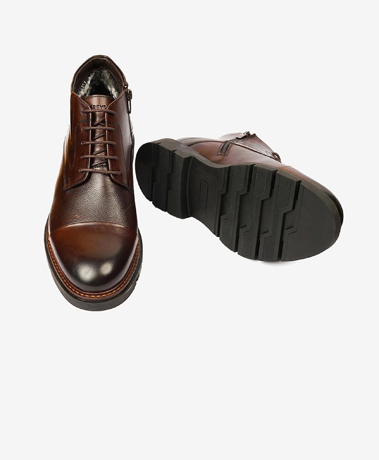 Erkek Kahverengi Hakiki Deri Klasik Bot - 5