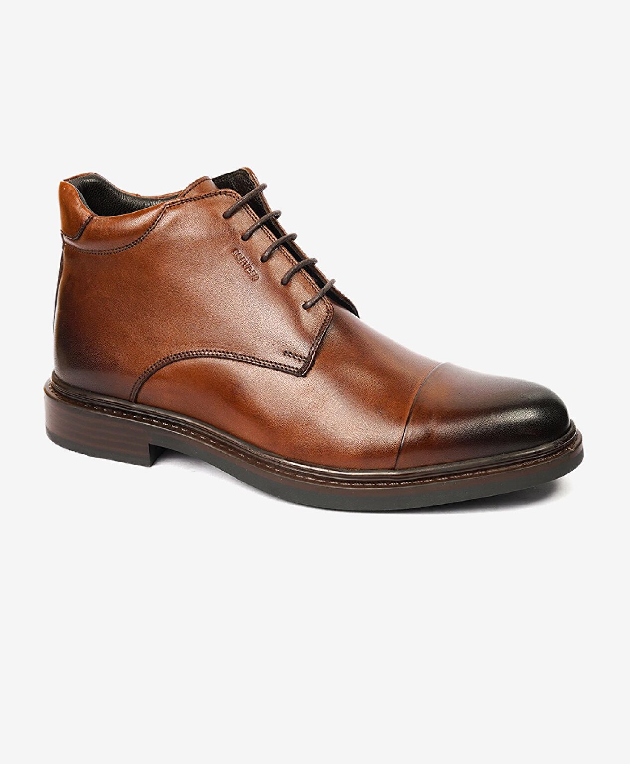 Erkek Kahverengi Hakiki Deri Termo Taban Klasik Bot - 2