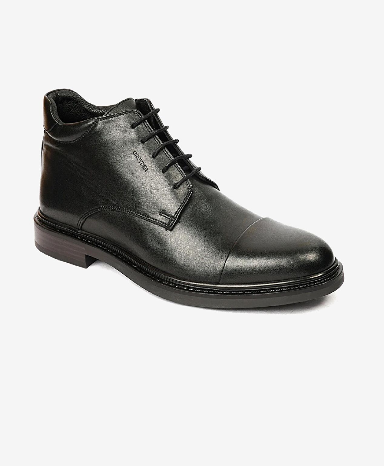 Erkek Siyah Hakiki Deri Klasik Bot - 2