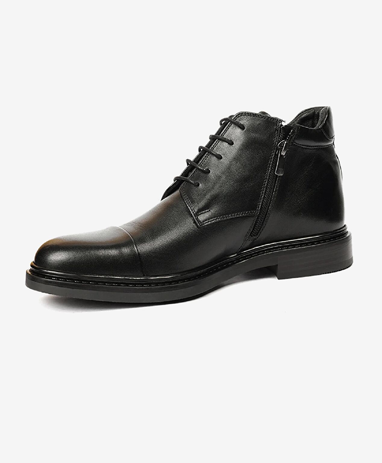 Erkek Siyah Hakiki Deri Klasik Bot - 3
