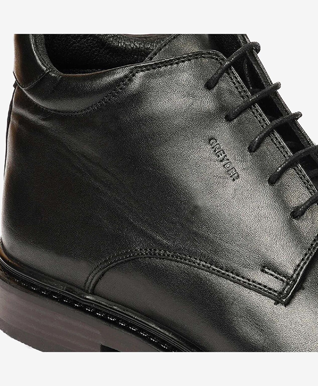 Erkek Siyah Hakiki Deri Klasik Bot - 5