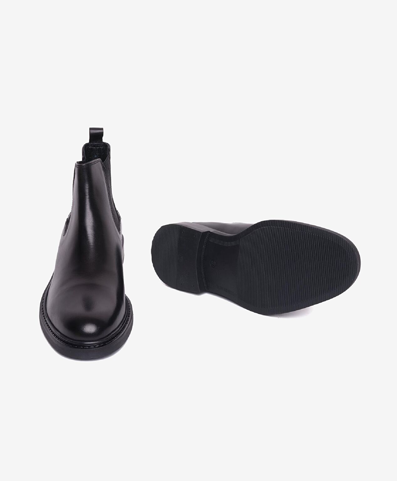 Erkek Siyah Hakiki Deri Chelsea Bot - 6