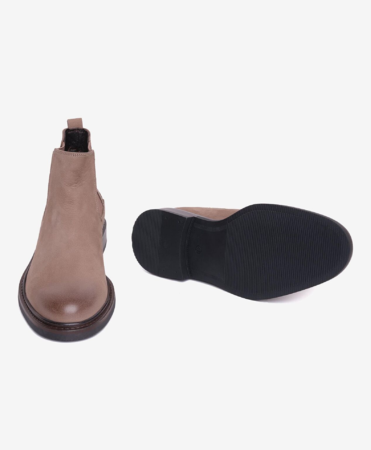 Erkek Vizon Nubuk Hakiki Deri Chelsea Bot - 6