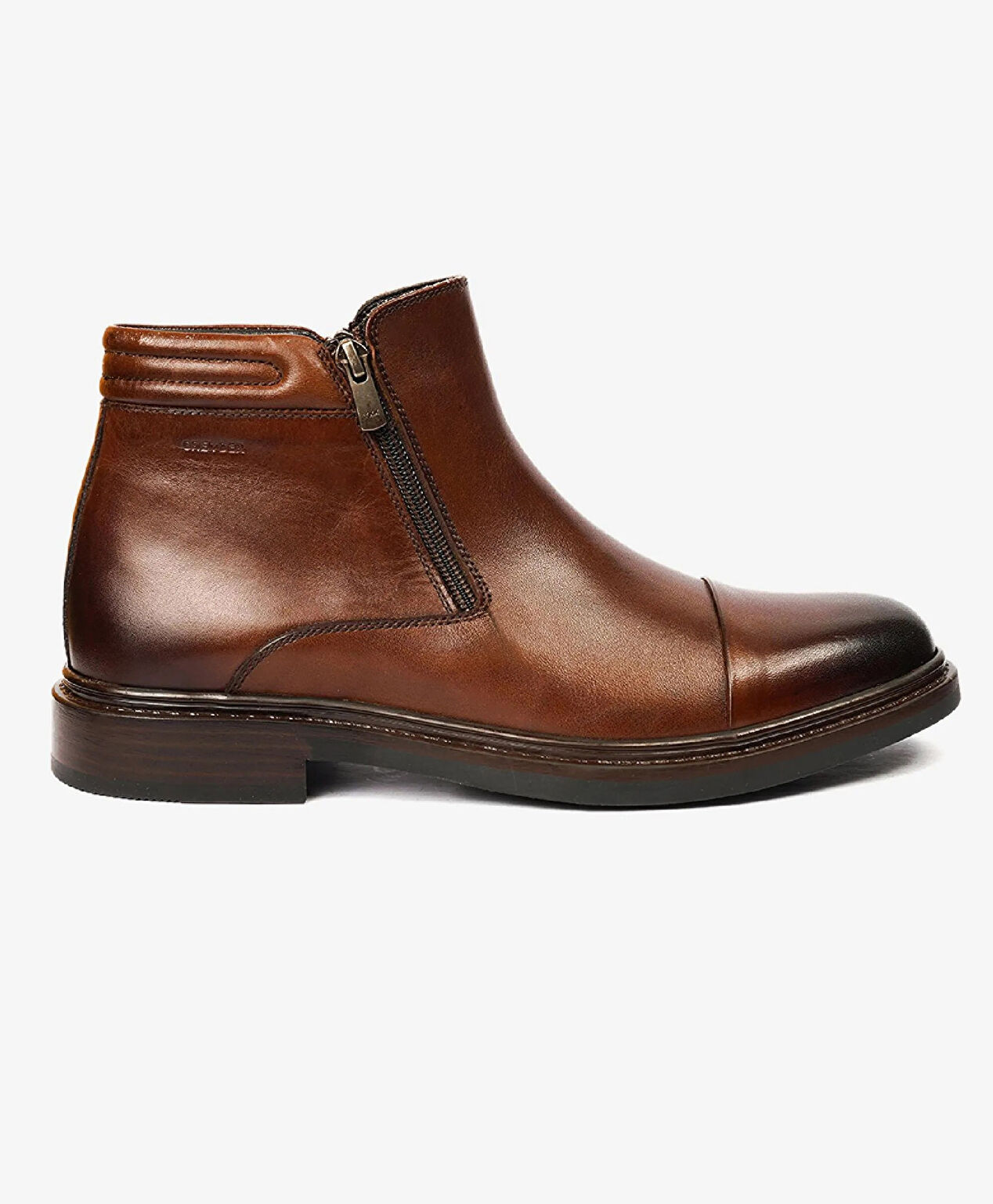 Erkek Kahverengi Hakiki Deri Termo Taban Klasik Bot - 1