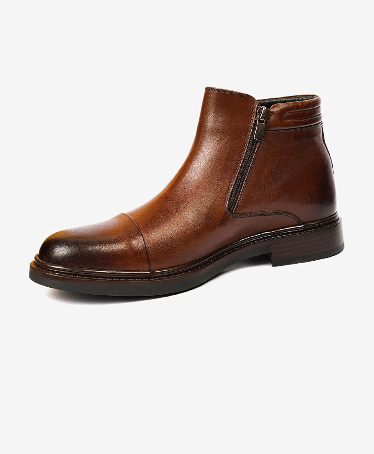 Erkek Kahverengi Hakiki Deri Termo Taban Klasik Bot - 3