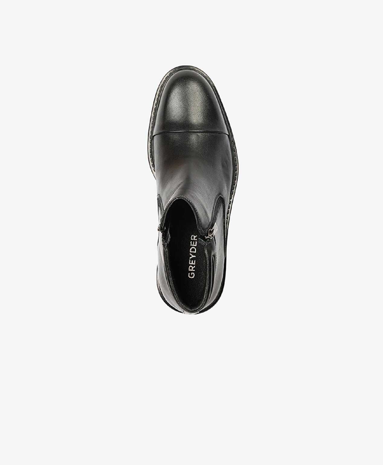 Erkek Siyah Hakiki Deri Klasik Bot - 4