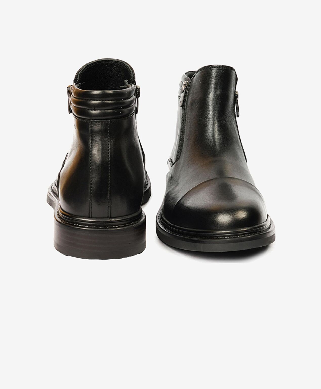 Erkek Siyah Hakiki Deri Klasik Bot - 7