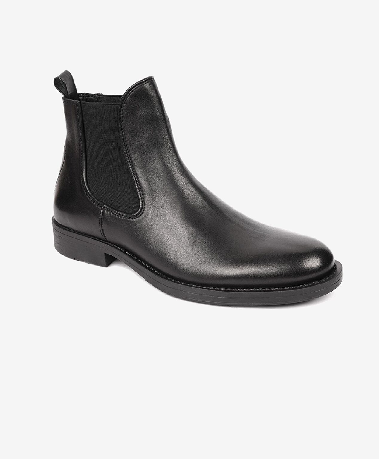 Erkek Siyah Hakiki Deri Chelsea Bot - 2