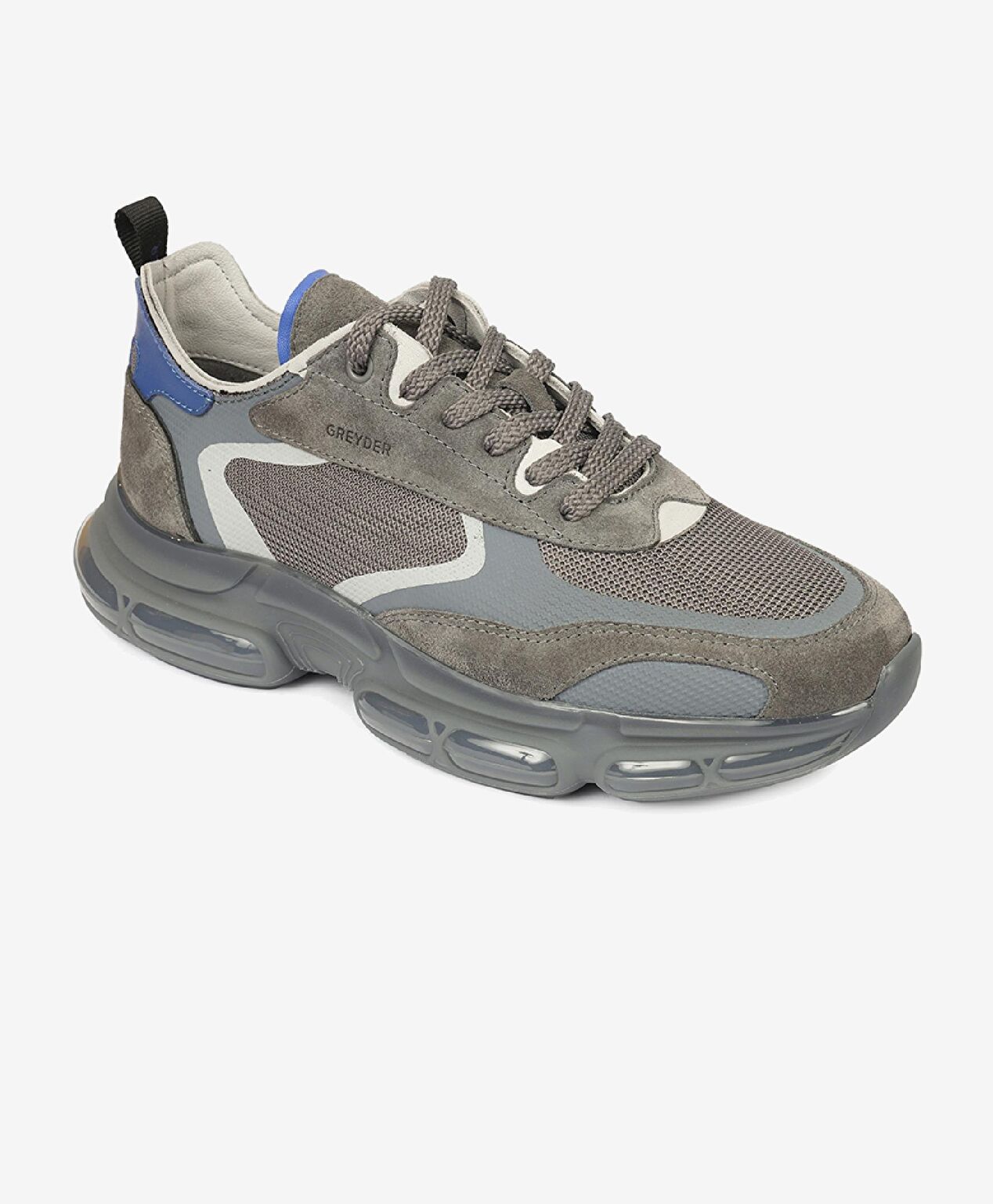 Erkek Koyu Gri Hakiki Deri Sneaker Ayakkabı - 2