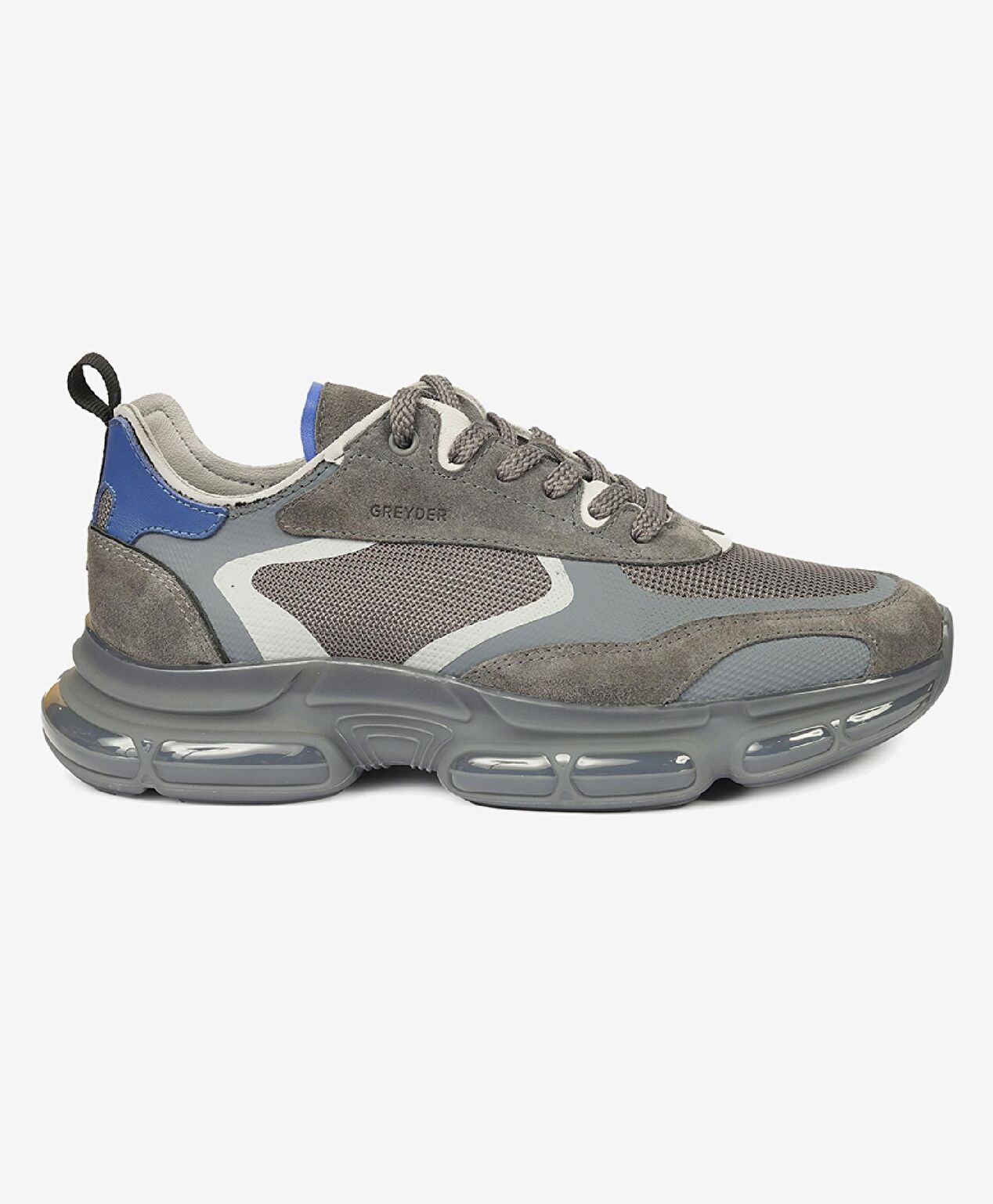 Erkek Koyu Gri Hakiki Deri Sneaker Ayakkabı - 1