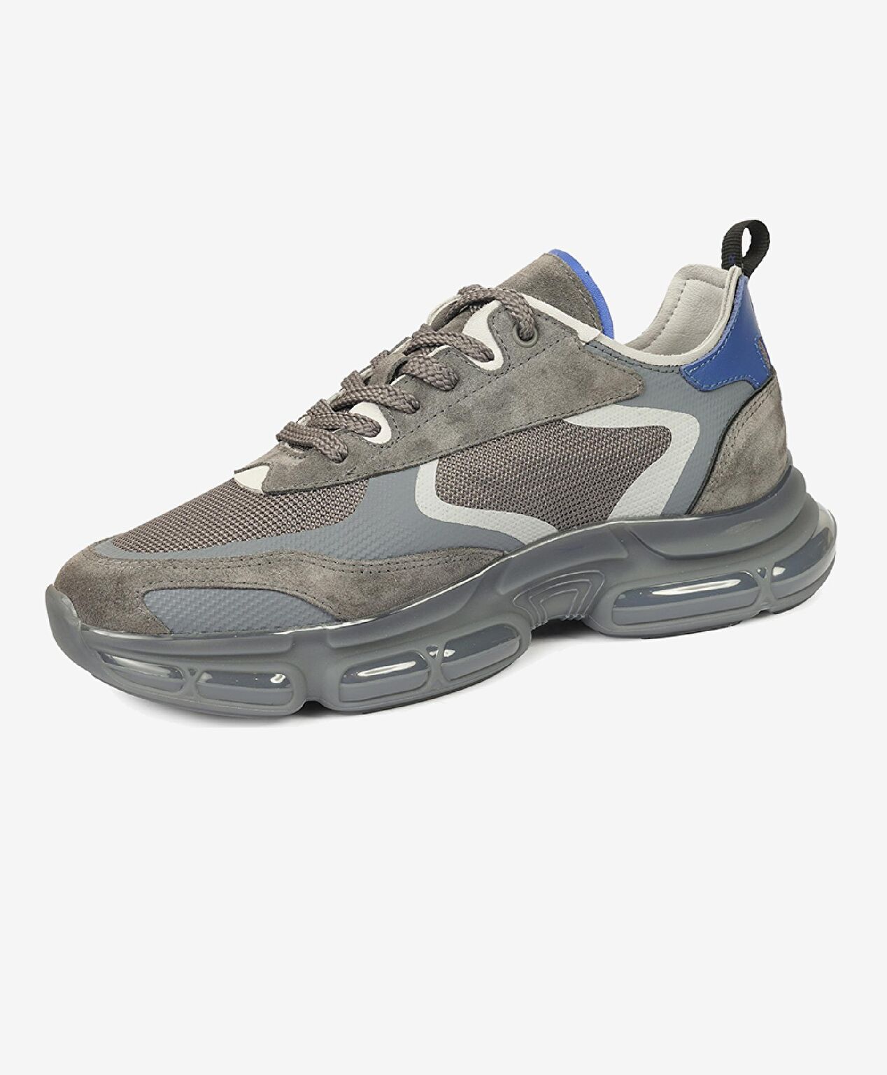 Erkek Koyu Gri Hakiki Deri Sneaker Ayakkabı - 3